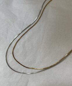 Alternative view of KİLİGİSTANBUL Gold Renk 60 Cm Unisex Çelik Ince Italyan Zincir Kolye