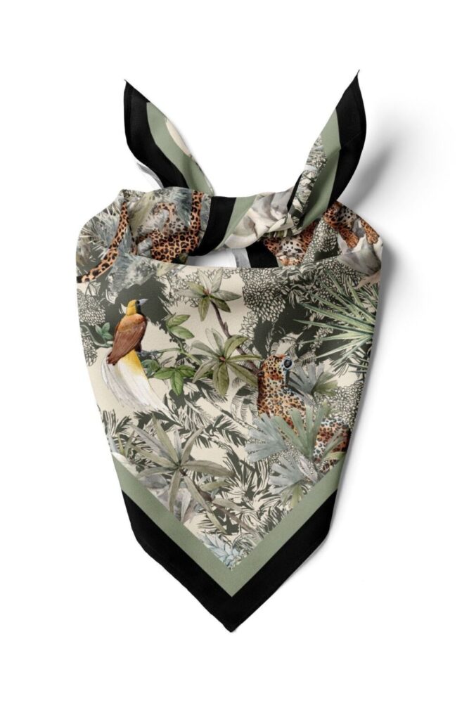 D scarf Leopar Desenli Fular - Görsel 2