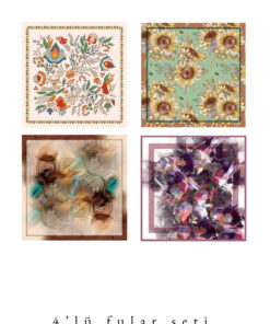tarzınısec Şıklık Serisi 4’lü Fular Set Estascarf 48x48cm