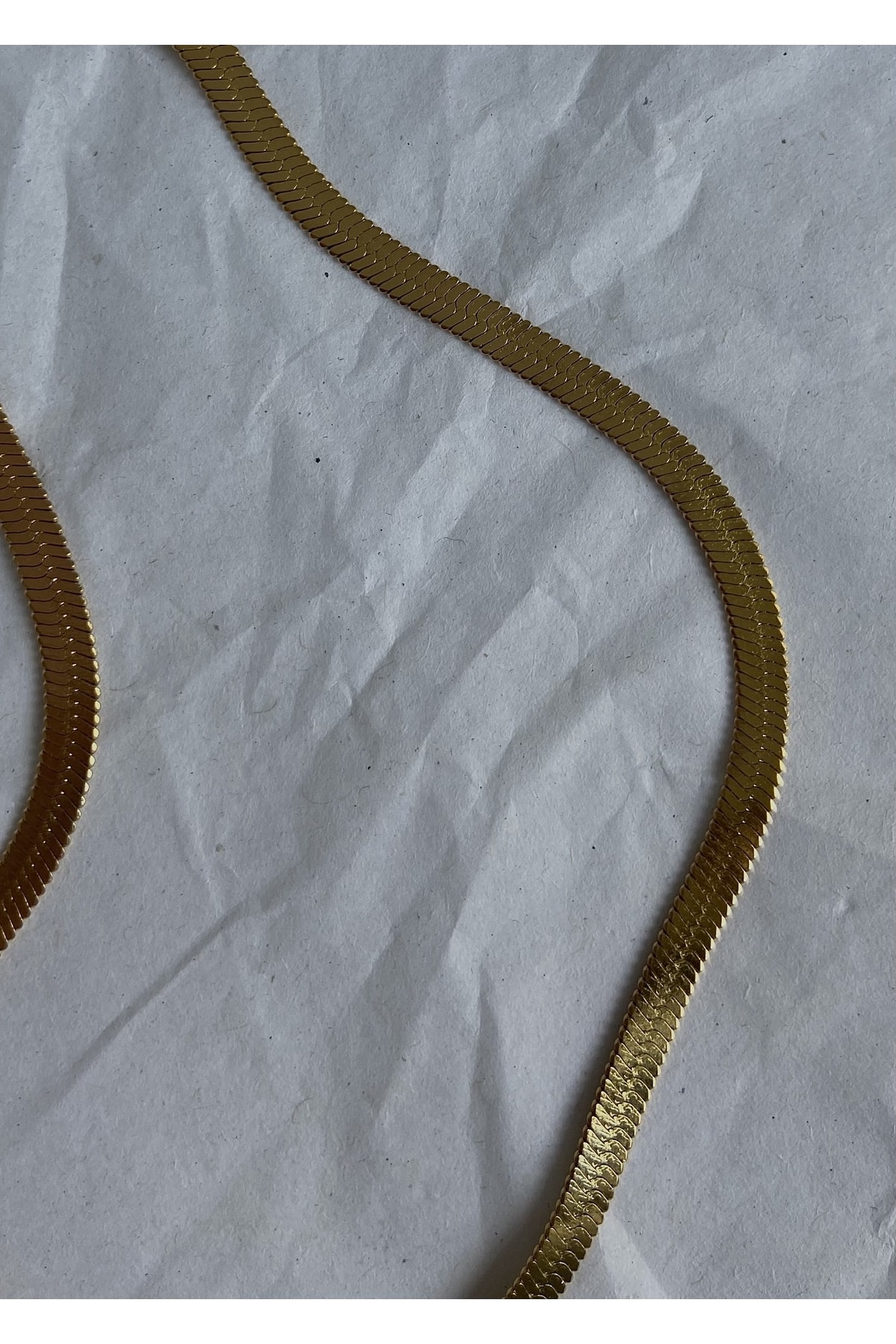 KİLİGİSTANBUL 40 5 Cm Unisex Gold Renk Çelik Italyan Zincir Kolye - Görsel 3
