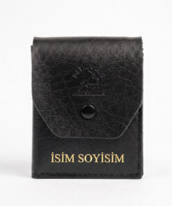 VANİLLA COLLECTİON İsim Baskılı Vegan Deri Erkek Cüzdan Siyah Viral Model Yüksek Para Kapasiteli Portföy - Görsel 3