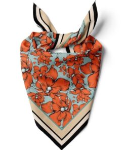 Alternative view of D scarf Kadın Çiçek Desenli Fular Bandana