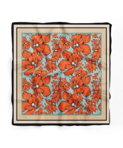 D scarf Kadın Çiçek Desenli Fular Bandana