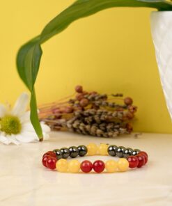 Mystic Energy Sertifikalı Para Bereket Unisex Tılsım Bilekliği |hematit-akik-sitrin | Hediyelik Doğaltaş - Görsel 3