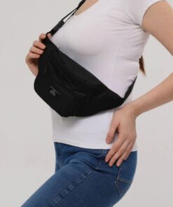 Alternative view of D'VERS Unisex Siyah 2 Bölmeli Omuz Ve Bel Çantası