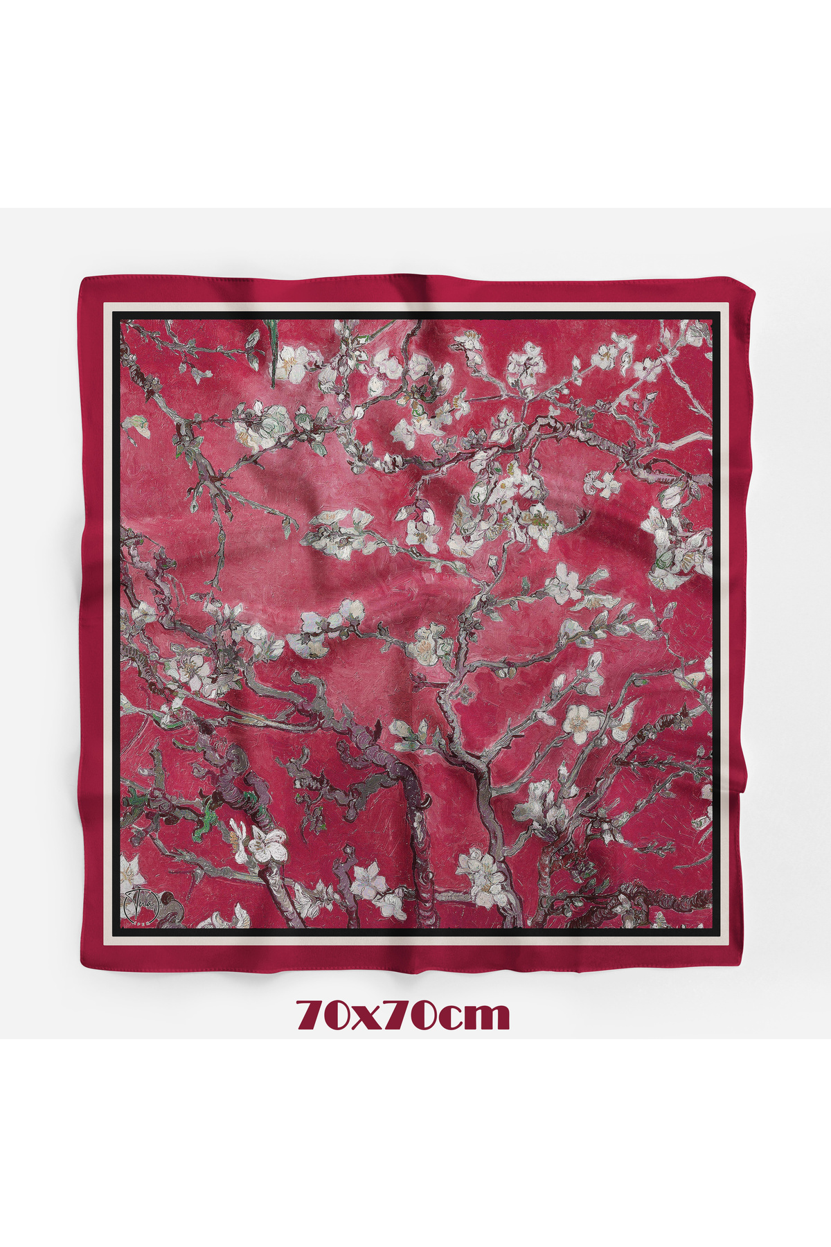 tuaipek CHERRY BLOSSOM Desen 70*70cm Bandana/Fular - Görsel 3