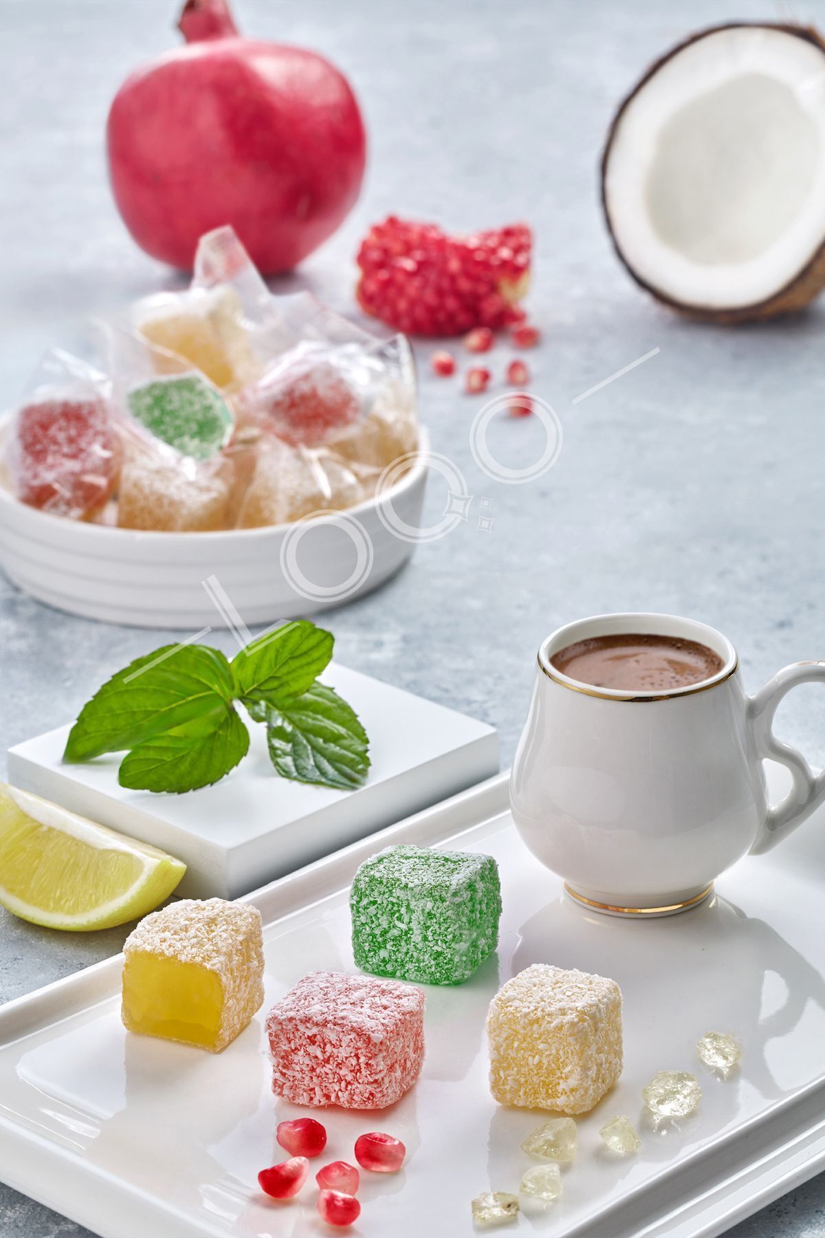 LOQO Karışık Meyve Aromalı Lokum 1 Kg (Tek Tek Paketli) 1003