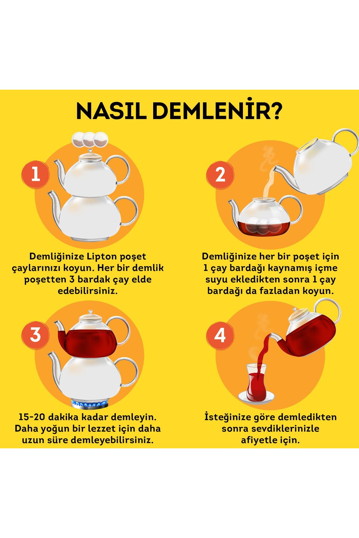 Lipton Lipton Demlik Poşet Çay Yellow Label 100'Lü - Görsel 3