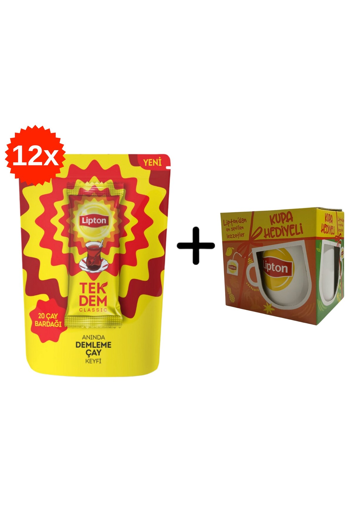 Lipton Klasik Tek Dem Çay 20li x 12 Adet + Hediye Seramik Kupa