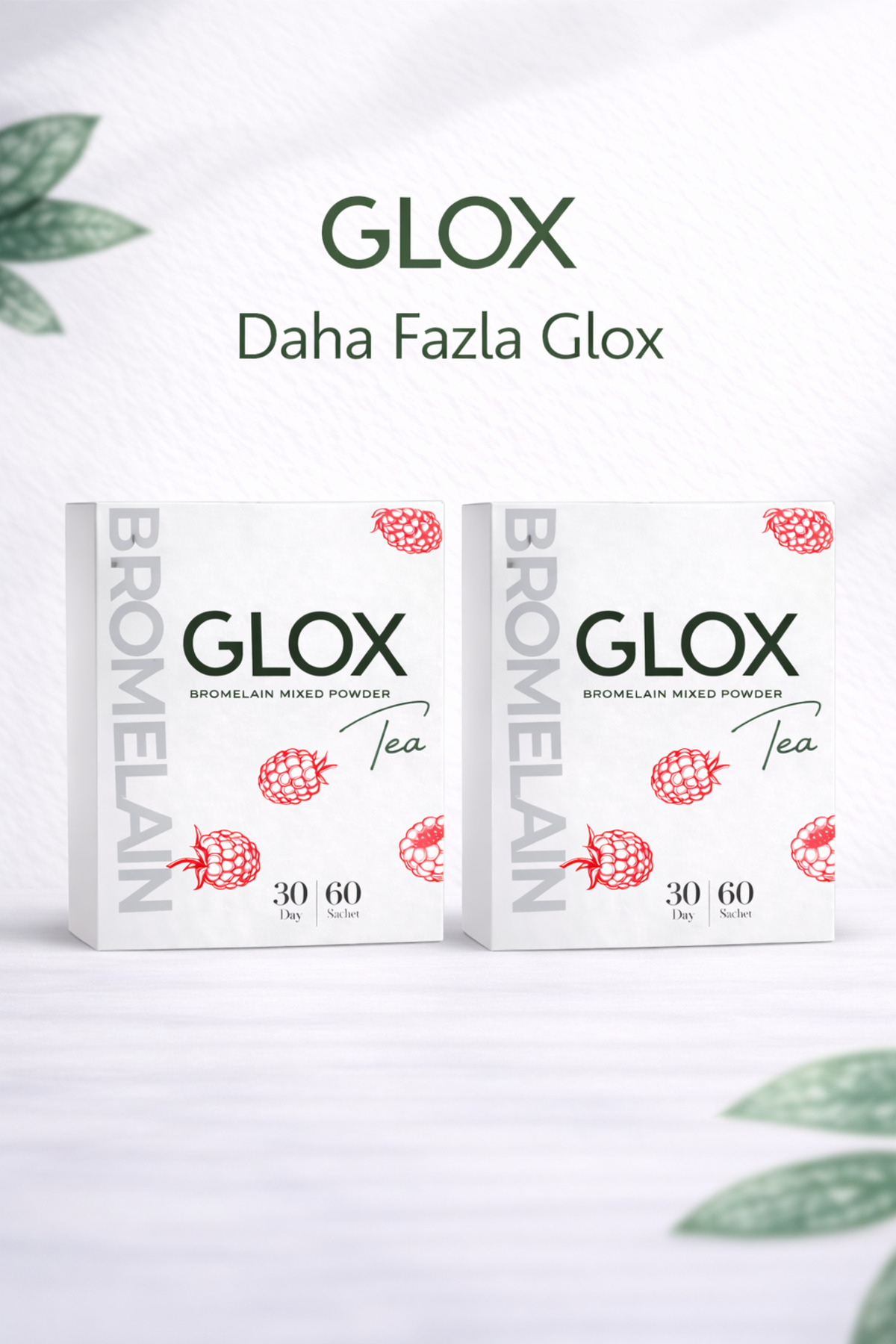 Glox Tea Bromelain Ve Collagen Içeren Karışık Bitki Çayı - (60 GÜNLÜK KULLANIM) 480g