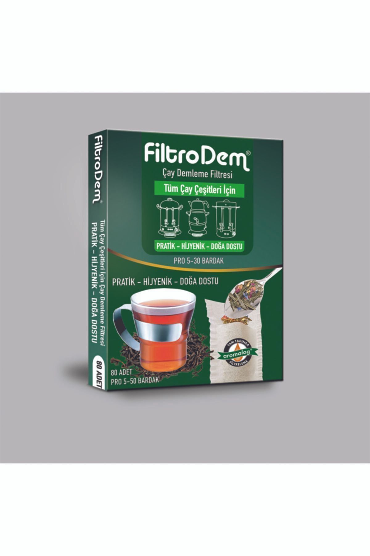 Filtrodem Çay Demleme Filtesi (ÇAY FİLTRESİ)( Pro 10-30 Fincan) 80 Adet