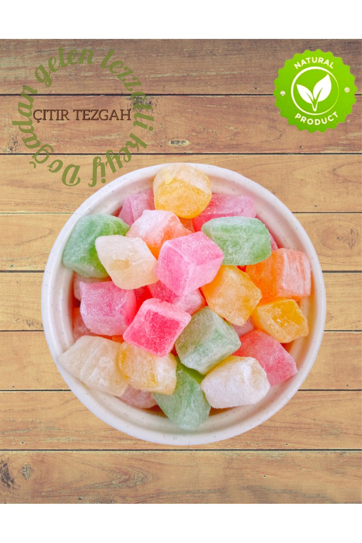 ÇITIR TEZGAH Limon Portakal Yeşil Elma Çilek Aromalı Kuş Lokumu 750 gr