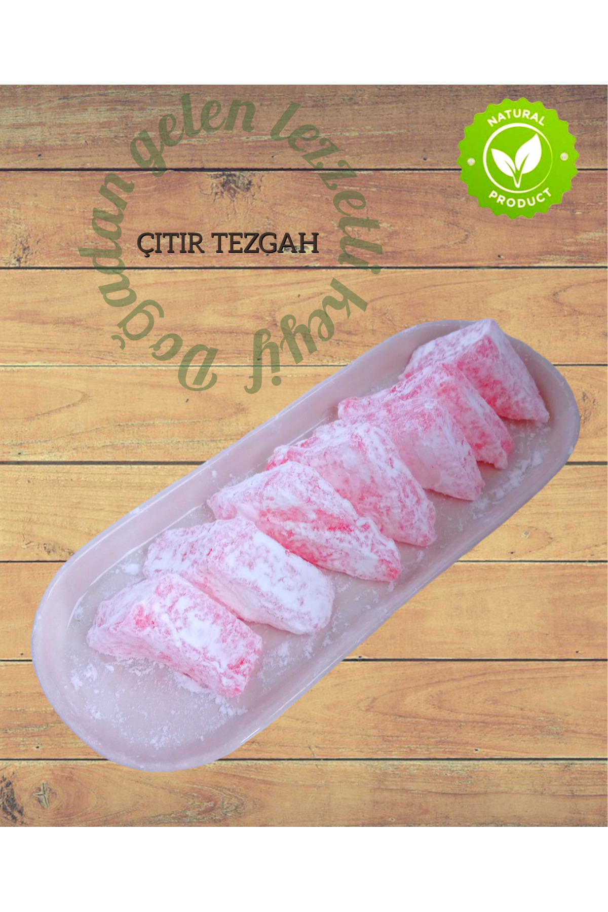 ÇITIR TEZGAH Kıstırmalık Bisküvi arası için Üçgen Gül Aromalı Yumuşak Lokum 500 gr