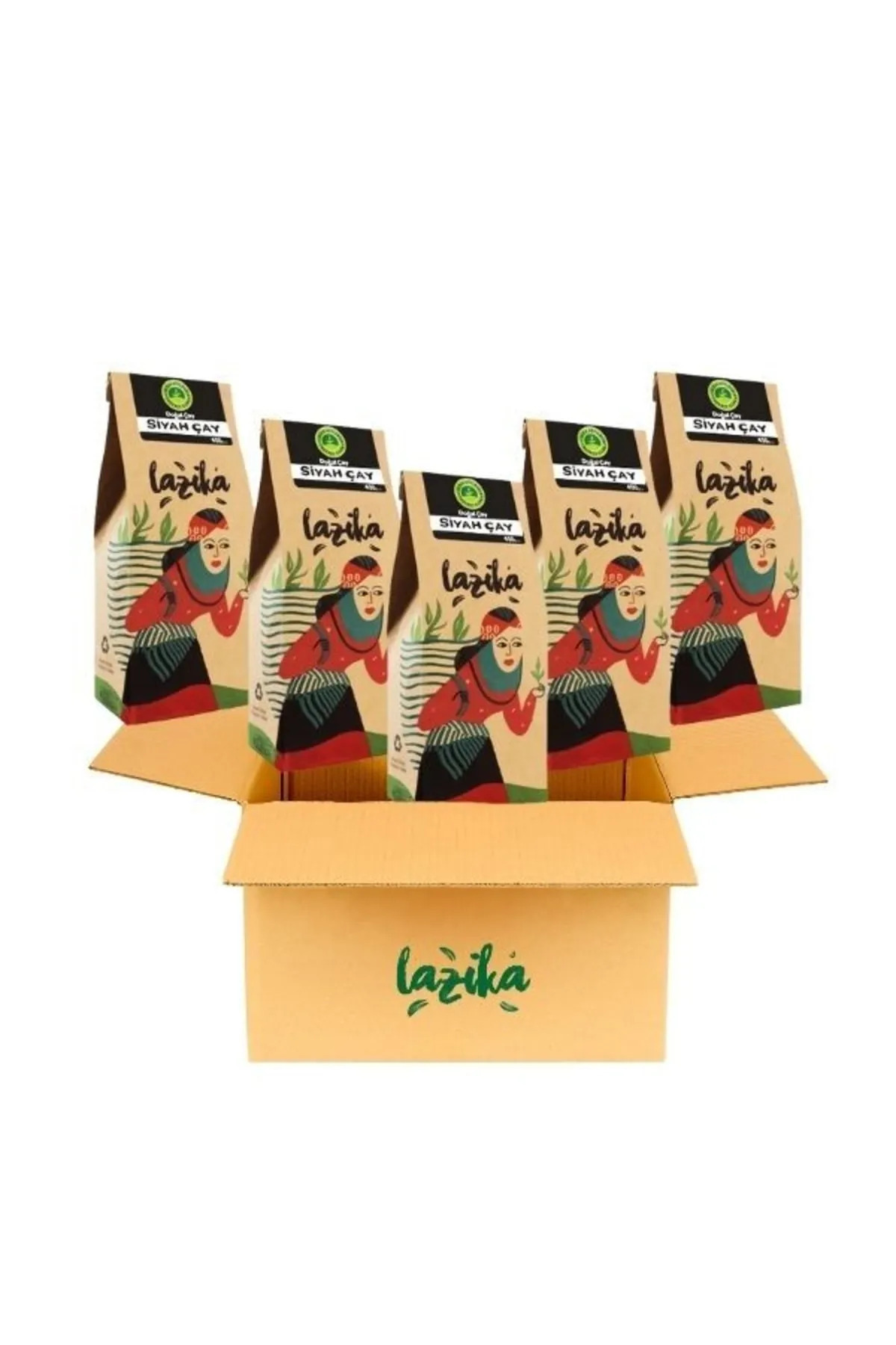 LAZİKA (Avantajlı 5'Lİ SET) Siyah Çay Katkısız Doğal (400 G*5)-İlk Hasat Mayıs Çayı,2.5 Yaprak, Tozsuz Çay