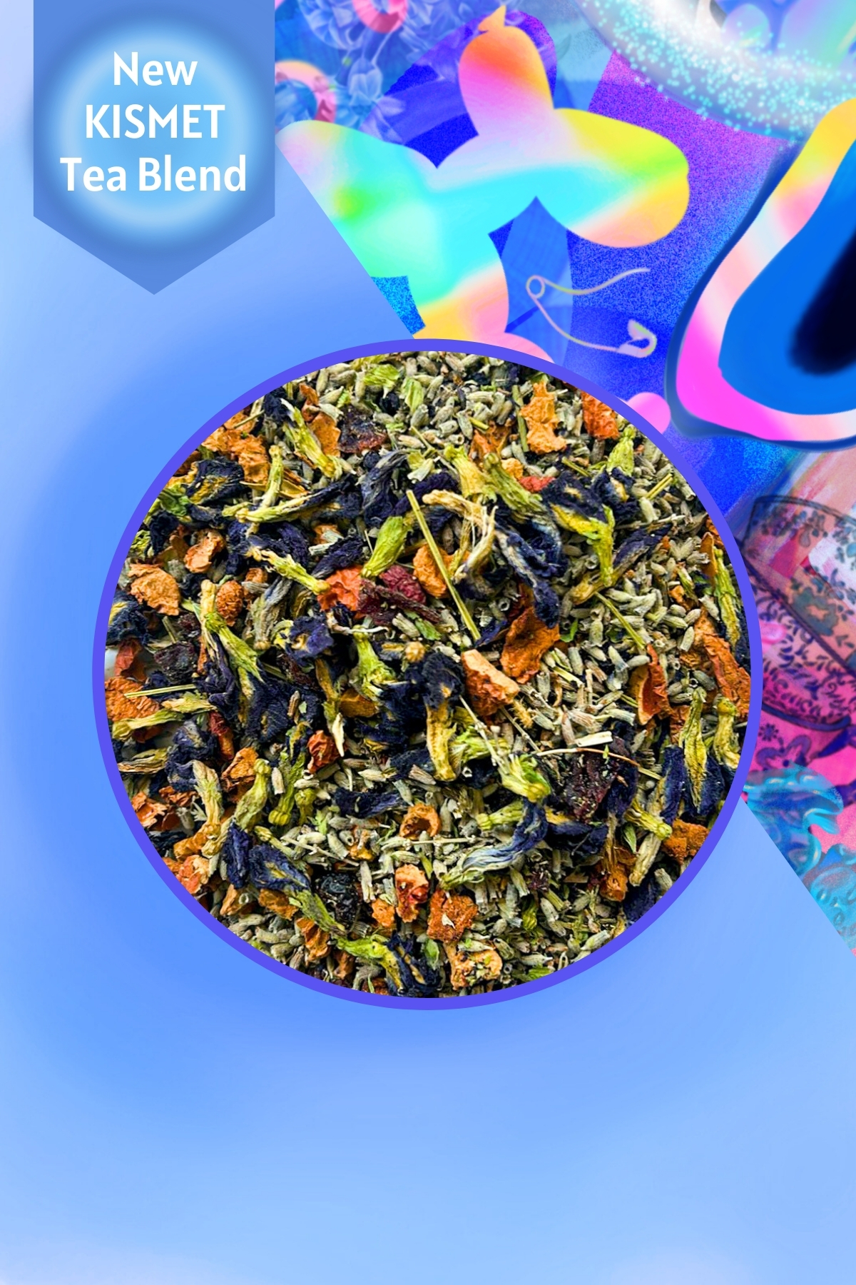 Mim and More Luminara Studio x Kısmet Tea - Lavantalı Mavi Sarmaşık Çiçeği Harmanı, 50 Gr - Görsel 3