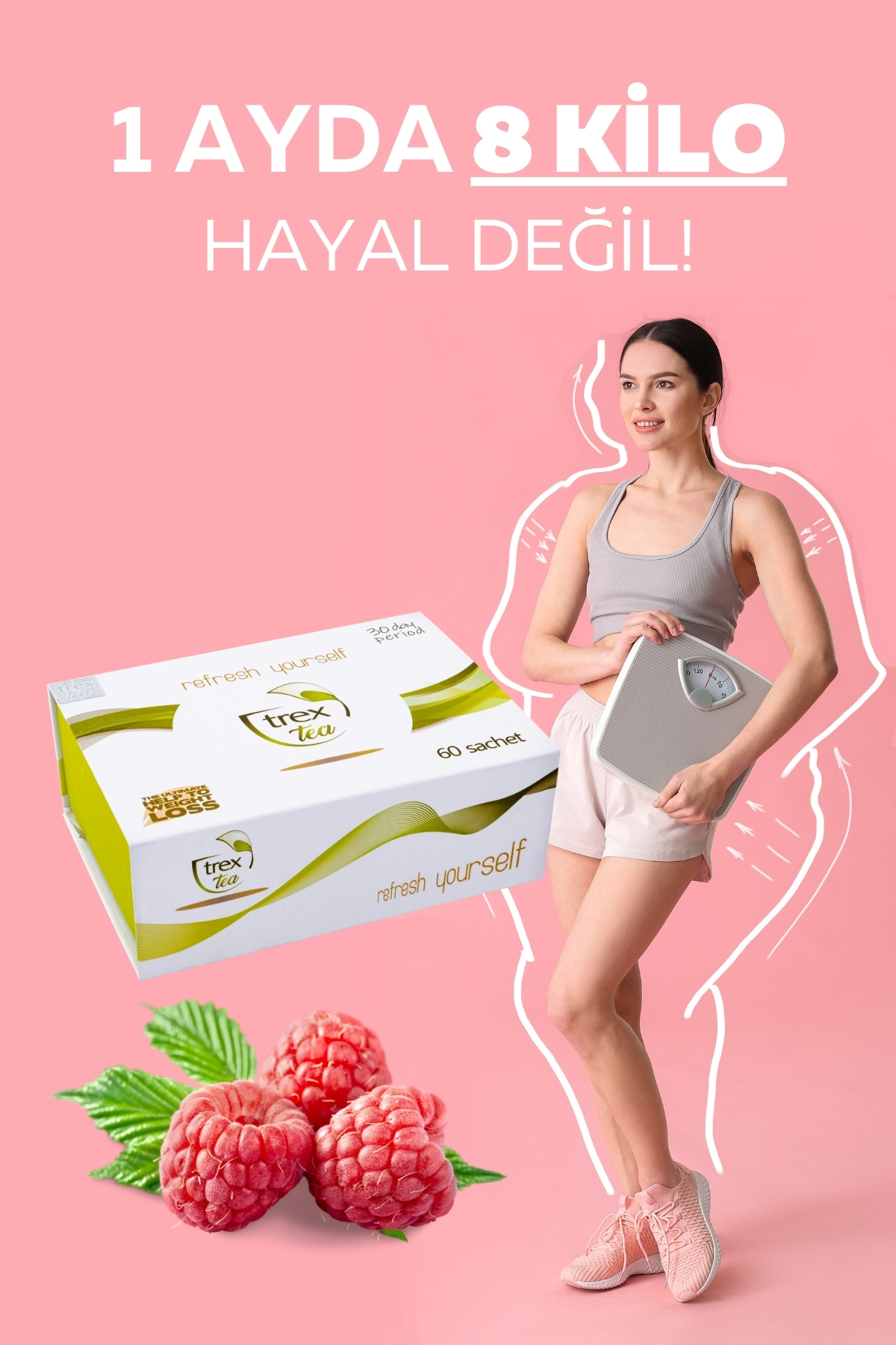 Trex Tea Zayıflamayı Destekleyen Ahududu Aromalı Detoks Form Çayı 1 Aylık - Görsel 3