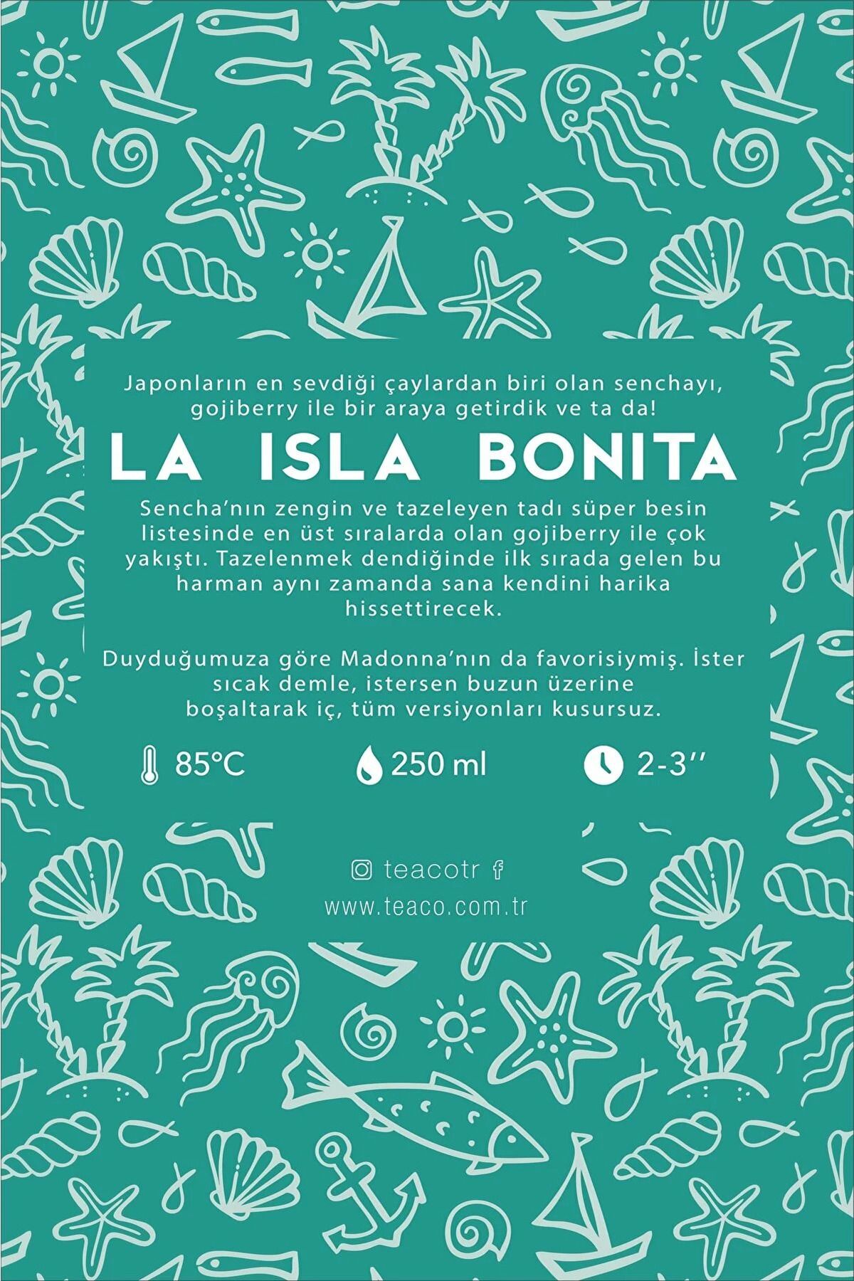 TEA CO La Isla Bonıta - Gojiberryli Yeşil Çay Müslin Çay Poşeti - Görsel 3