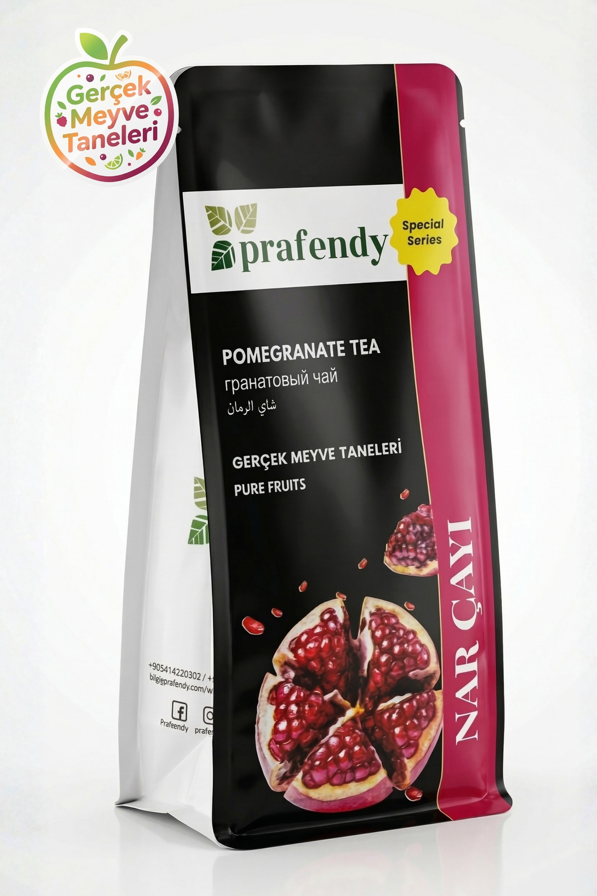 prafendy Nar Çayı 250g - Gerçek Meyve Taneli