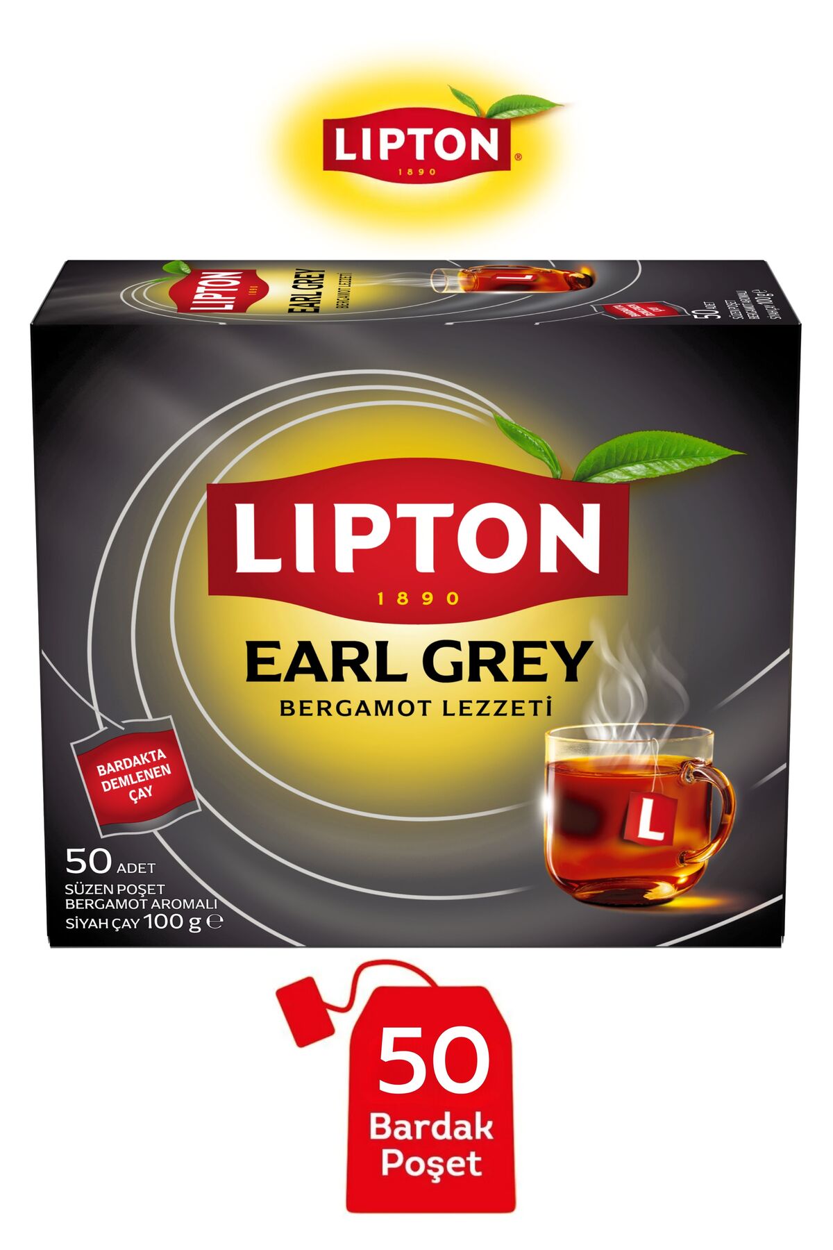 Lipton Earl Grey Bardak Poşet Çay 50li