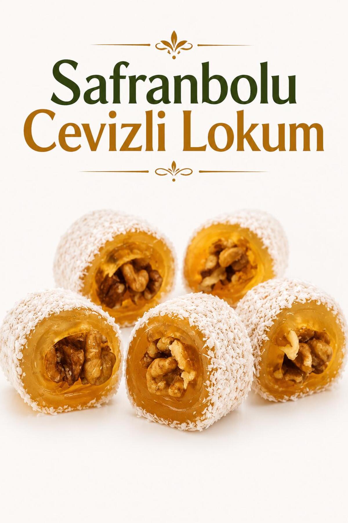 Şener Cevizli Lokum Safranbolu Sucuk Lokum Kesme 250 Gr
