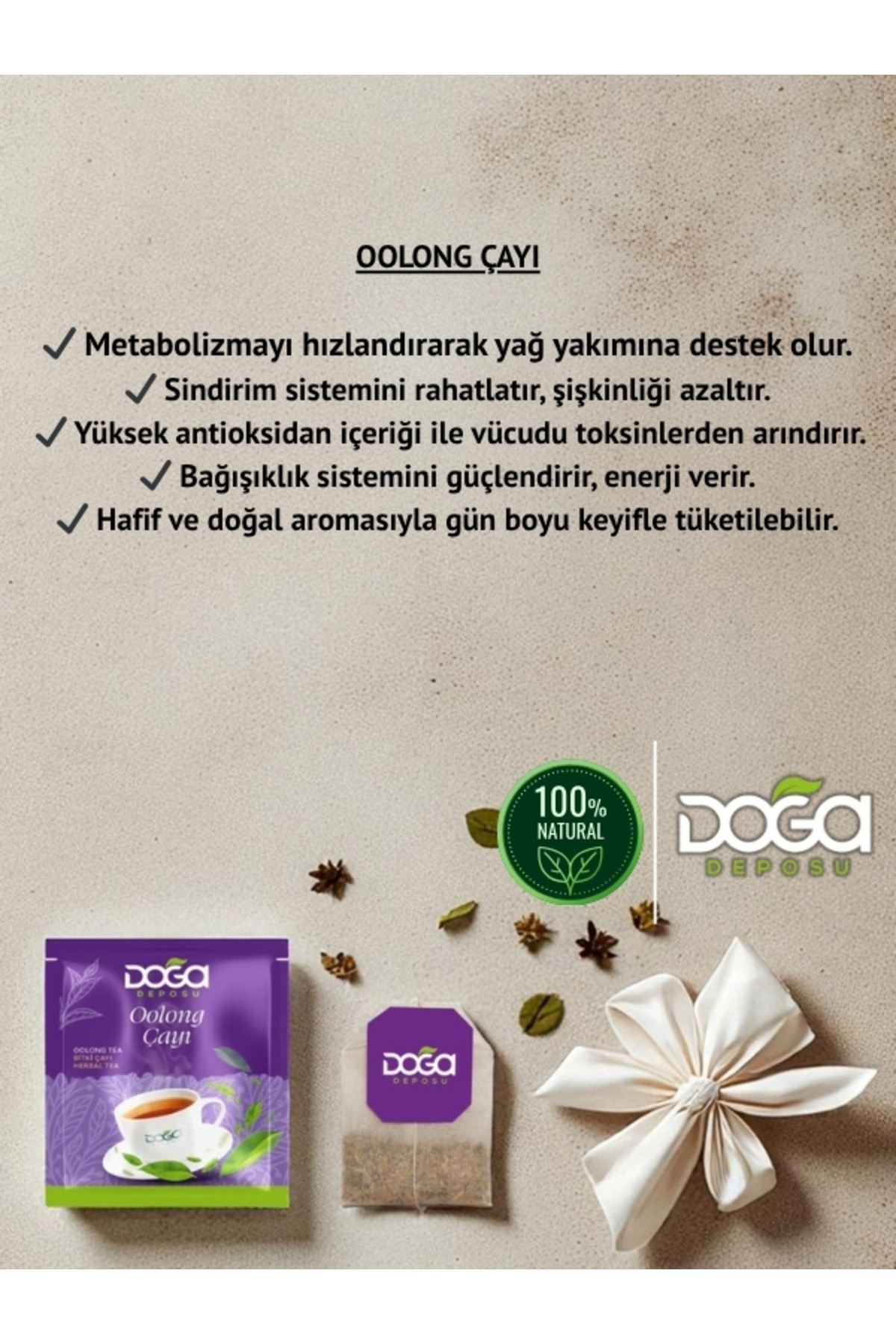 DOĞA DEPOSU Oolong Çayı – Metabolizma Dostu, Form Destekleyici Bitki Çayı - Görsel 3
