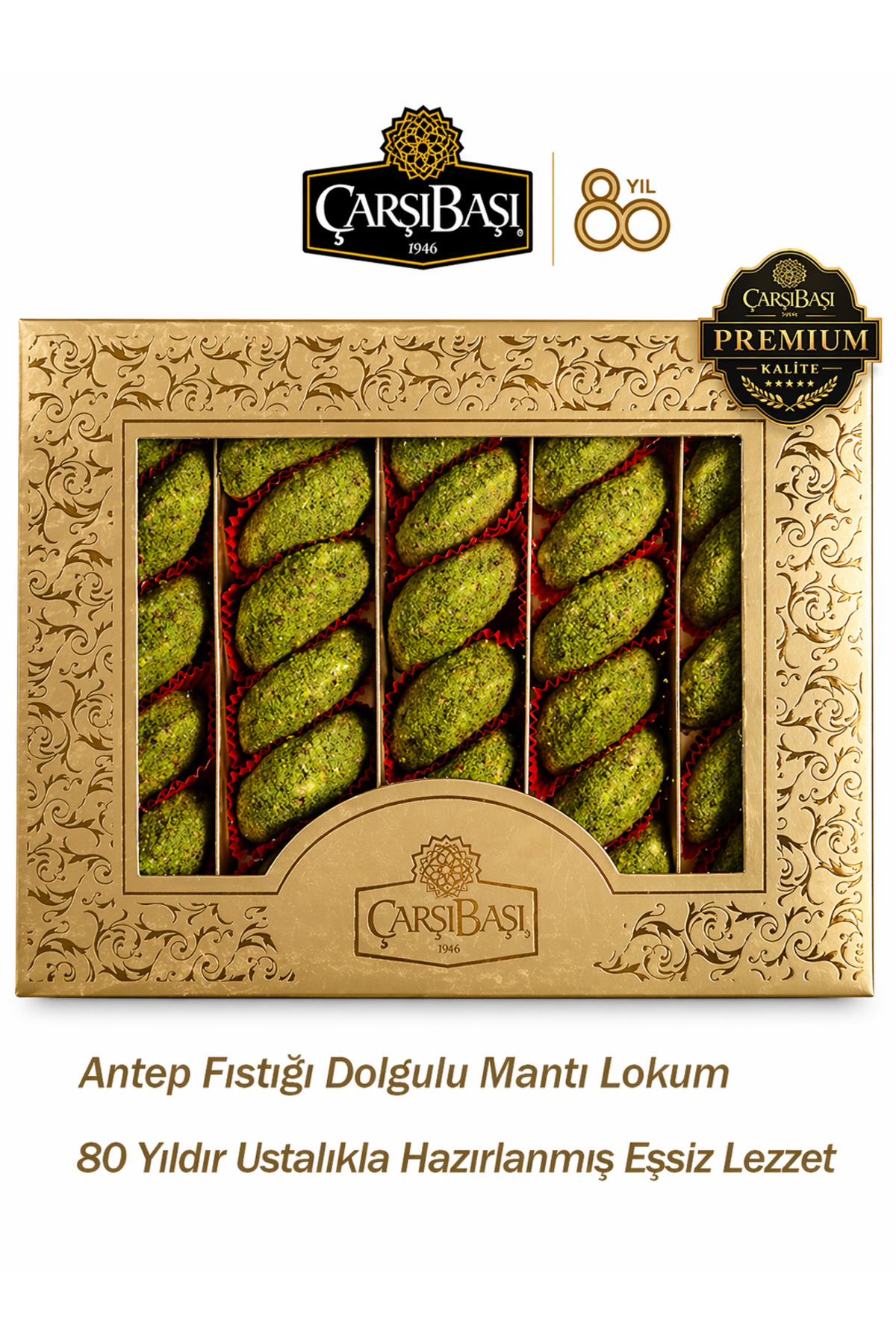 çarşıbaşı Antep Rüyası Fıstıklı Mantı Lokum 600 Gram