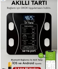 Alternative view of Genel Markalar Dijital Tartı Baskül Yağ Su Kas Vücut Kitle Endeksi Kilo Ölçer Tartı
