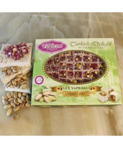 Yıldırım Şekerleme Güllü Antep Fıstıklı Çifte Kavrulmuş Lokum 300g.