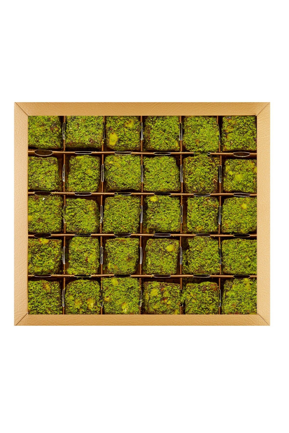 Çerez Pazarı Deri Kutuda Kral Lokum 500g Glutensiz Nar Aromalı Spesiyal Antep Fıstıklı - Görsel 3