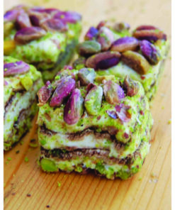 Necim Öksüz Lokum- Cezerye Antep Fıstıklı Çikolatalı Baklava Dilim Lokum 500gr - Görsel 3