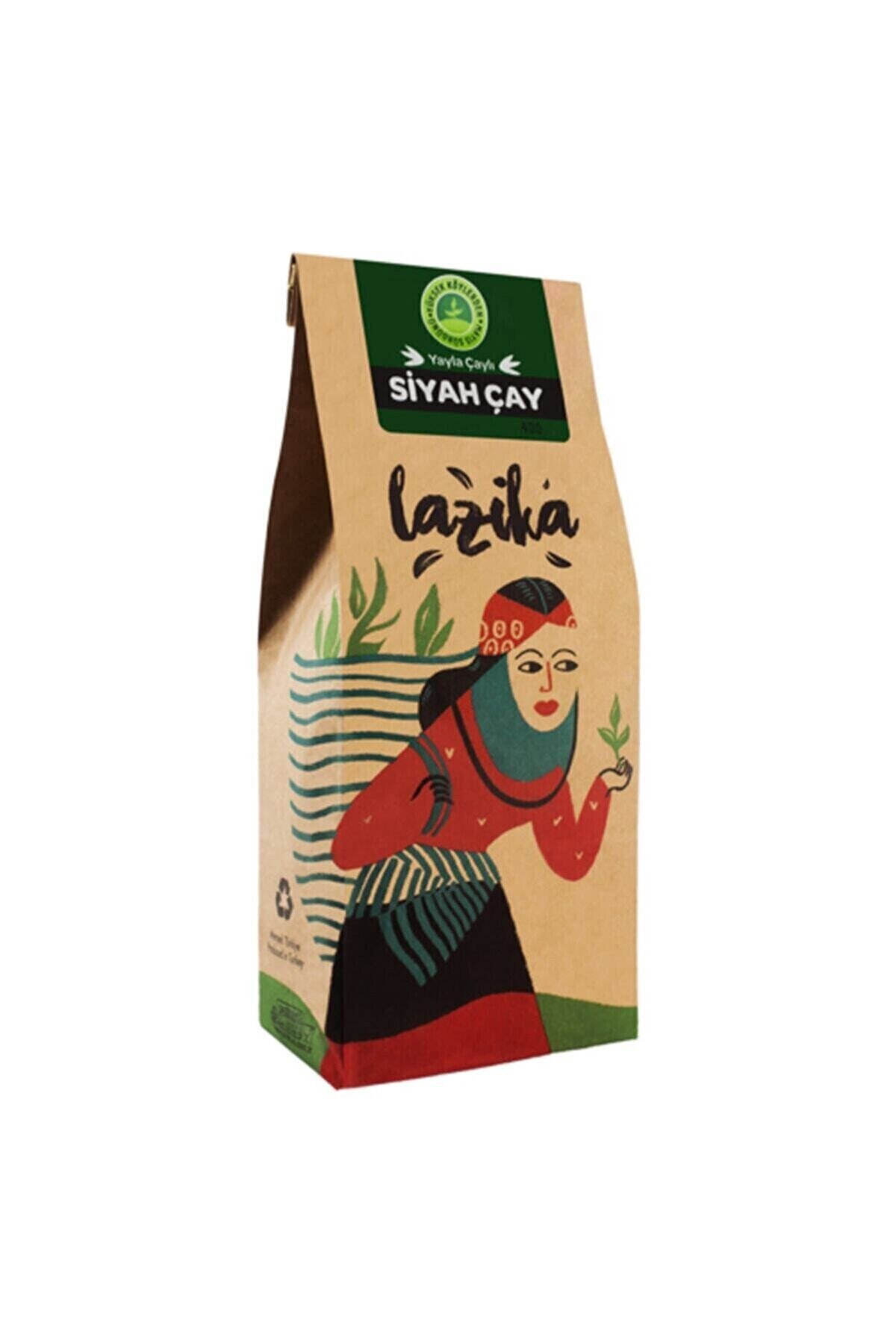 LAZİKA Yayla Çaylı Siyah Çay (400gr)-İlk Hasat Mayıs Çayı,2.5 Yaprak,Tozsuz Çay,Çamlıhemşin Çayı