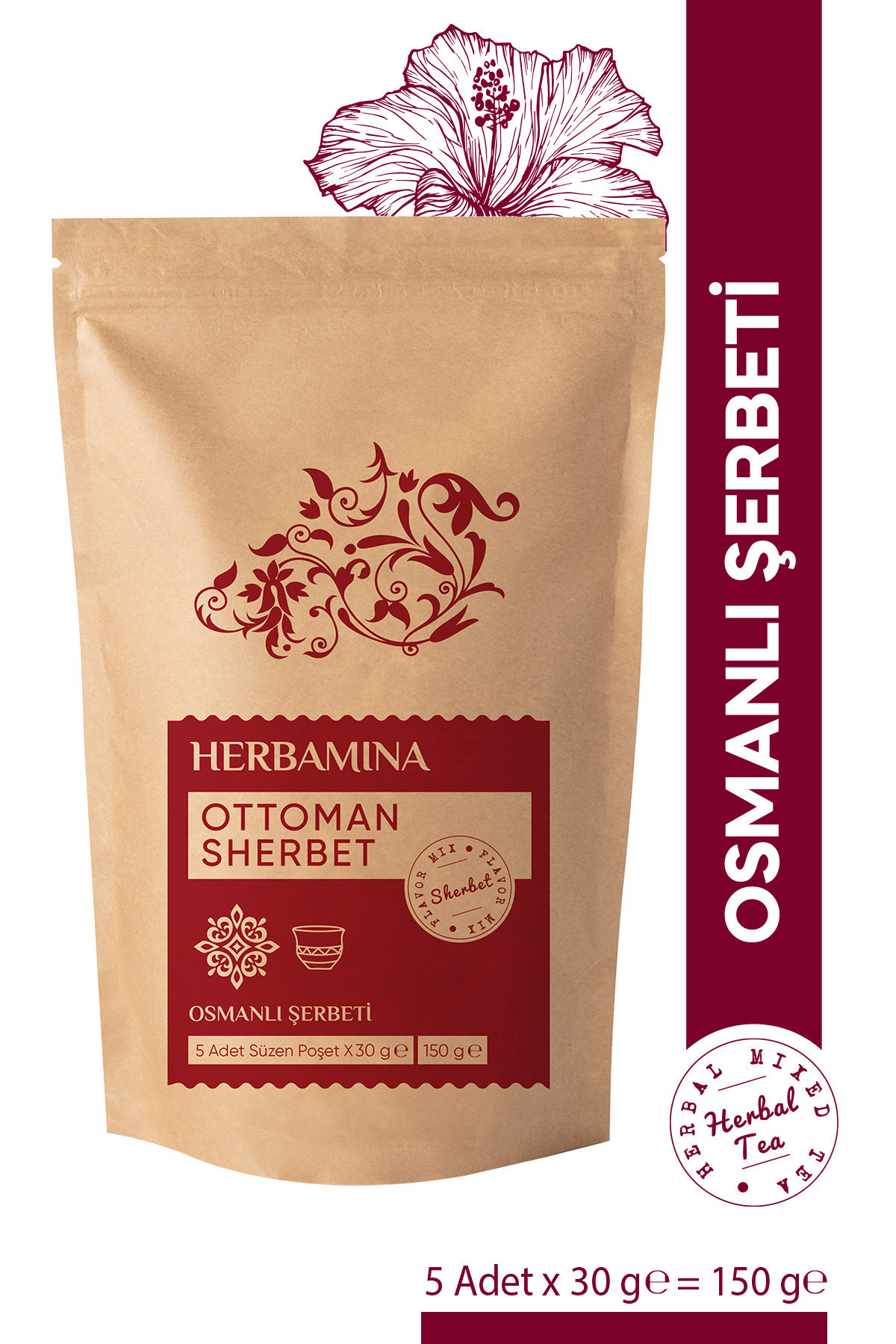 Herbamina Osmanlı Şerbeti 150 gr - Süzen Poşet 30x5 Adet