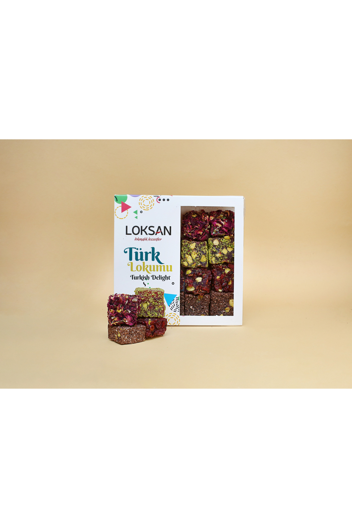 Genel Markalar Özel Karışık Çeşit Antep Fıstıklı Kesme Lokum 300 gr (FISTIK RÜYASI)