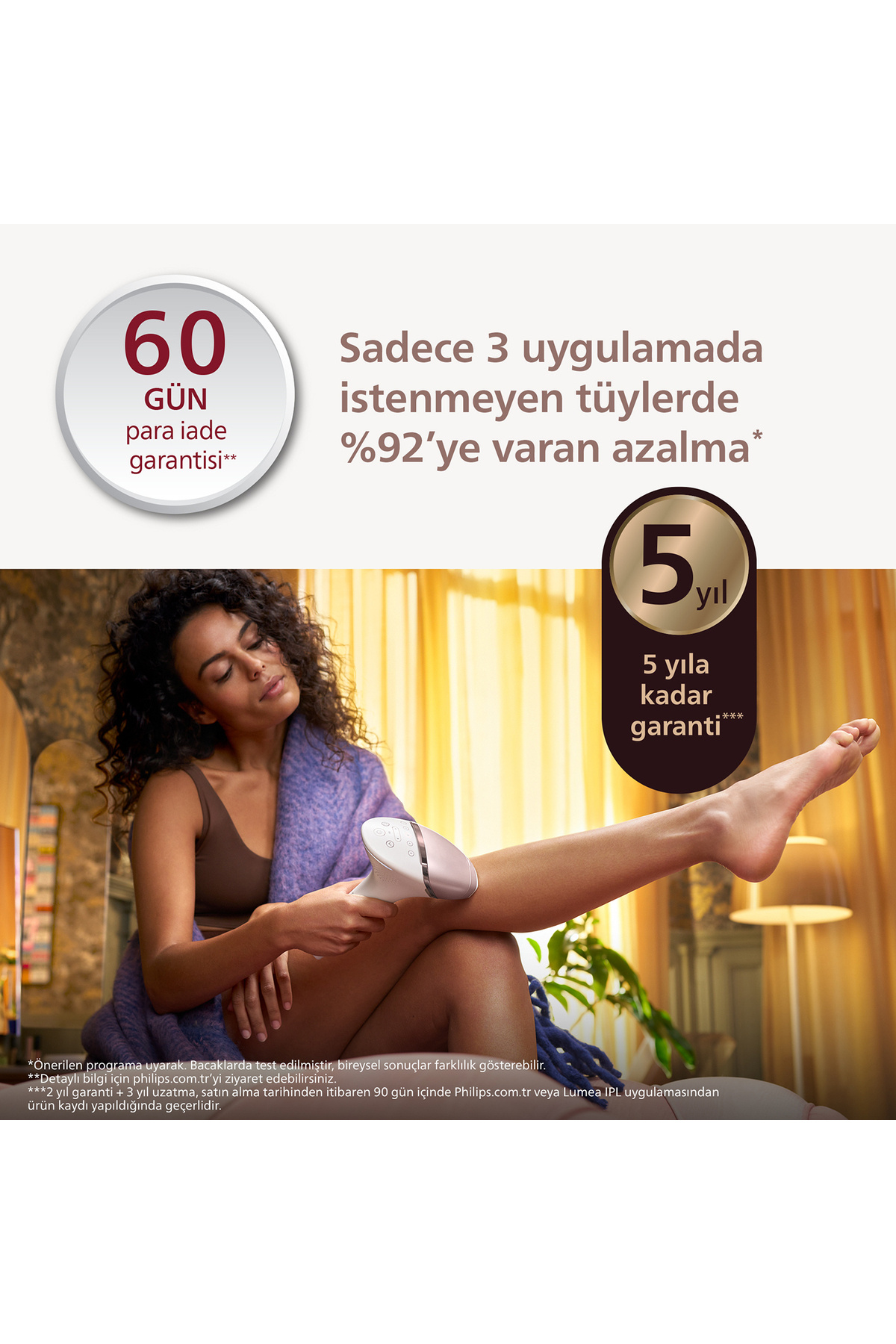 Philips Lumea 9900 Serisi BRI953/01 IPL Tüy Alma, SkinAI Uygulama,Vücut,Yüz ve Bikini,3 Başlık,Çanta - Görsel 3
