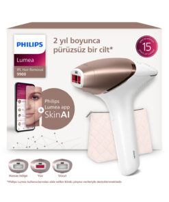 Philips Lumea 9900 Serisi BRI953/01 IPL Tüy Alma, SkinAI Uygulama,Vücut,Yüz ve Bikini,3 Başlık,Çanta