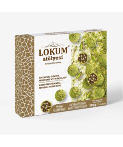 Lokum Atölyesi Antep Fıstığı Kaplı, Fındıklı Meyve Topu 100g