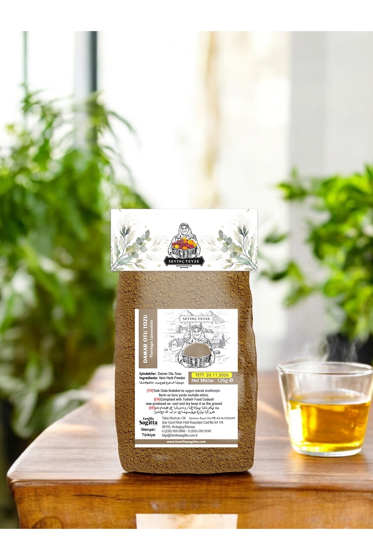 Organik Teyze Sevinç Teyze Damar Otu Tozu, Plantago Majör 125g. - Görsel 3