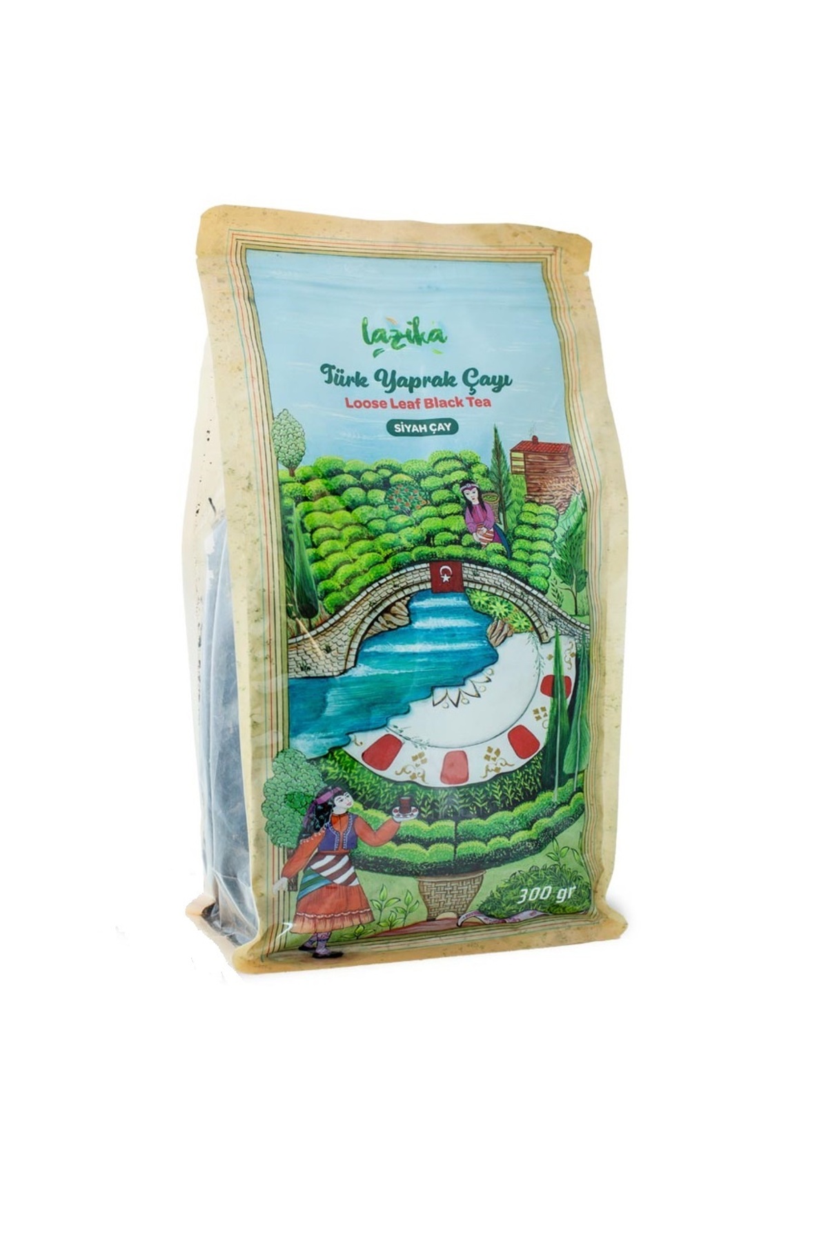 LAZİKA Türk Yaprak Siyah Çayı 300g-İlk Hasat Mayıs Çayı,2.5 Yaprak,Tozsuz Çay,Çamlıhemşin Çayı