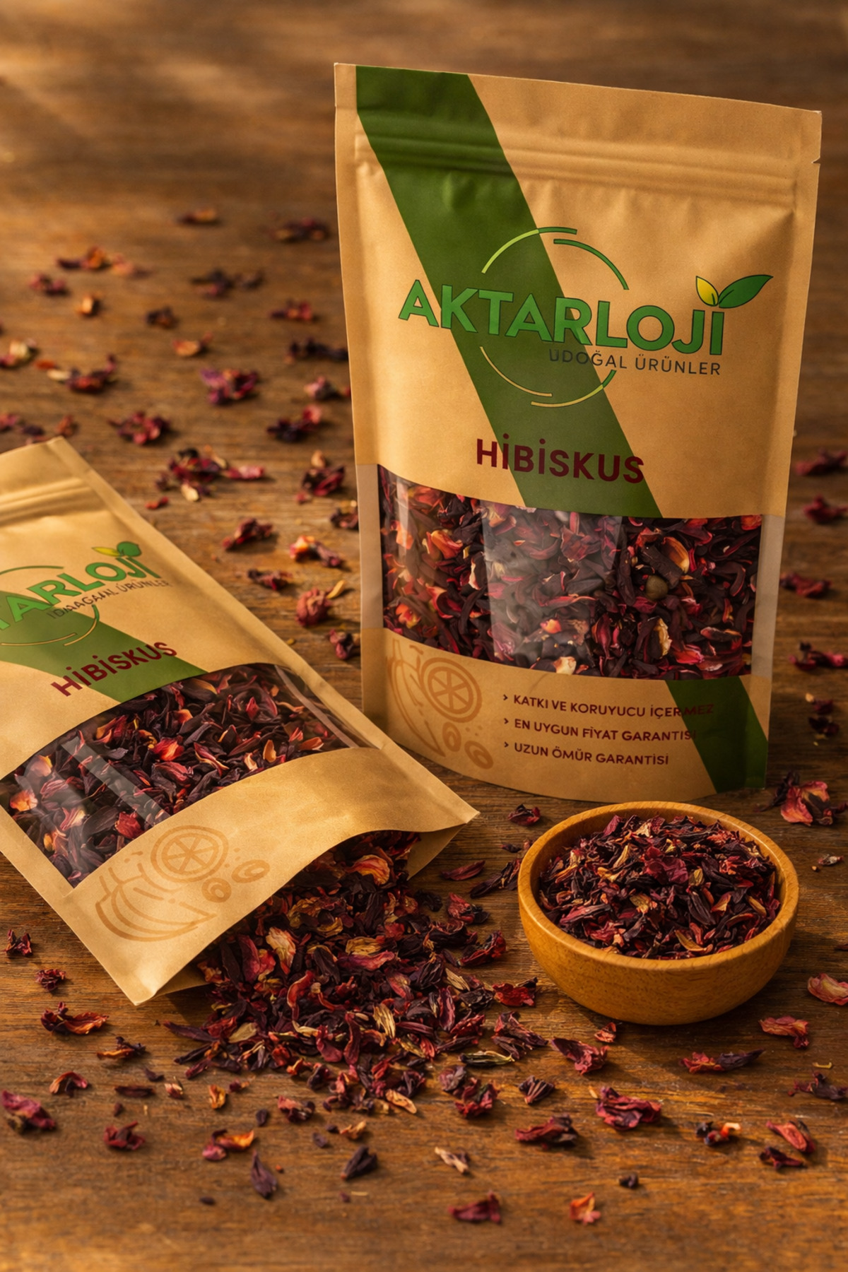 aktarloji 1 Kg Hibiskus Çayı / Nar Çiçeği / Hibiscus / Bamya Çiçeği - Katkısız & Doğal - Görsel 3
