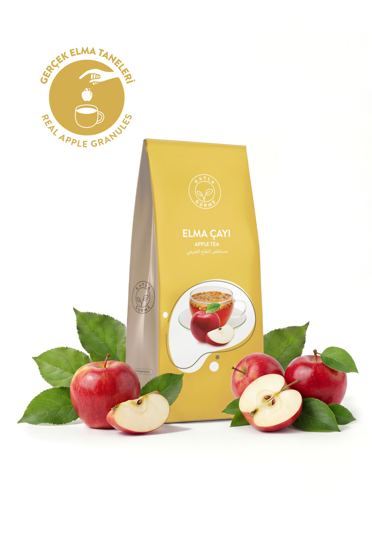 Kayla Gurme Elma Çayı - Gerçek Elma Meyve Taneli Çay - 250 g