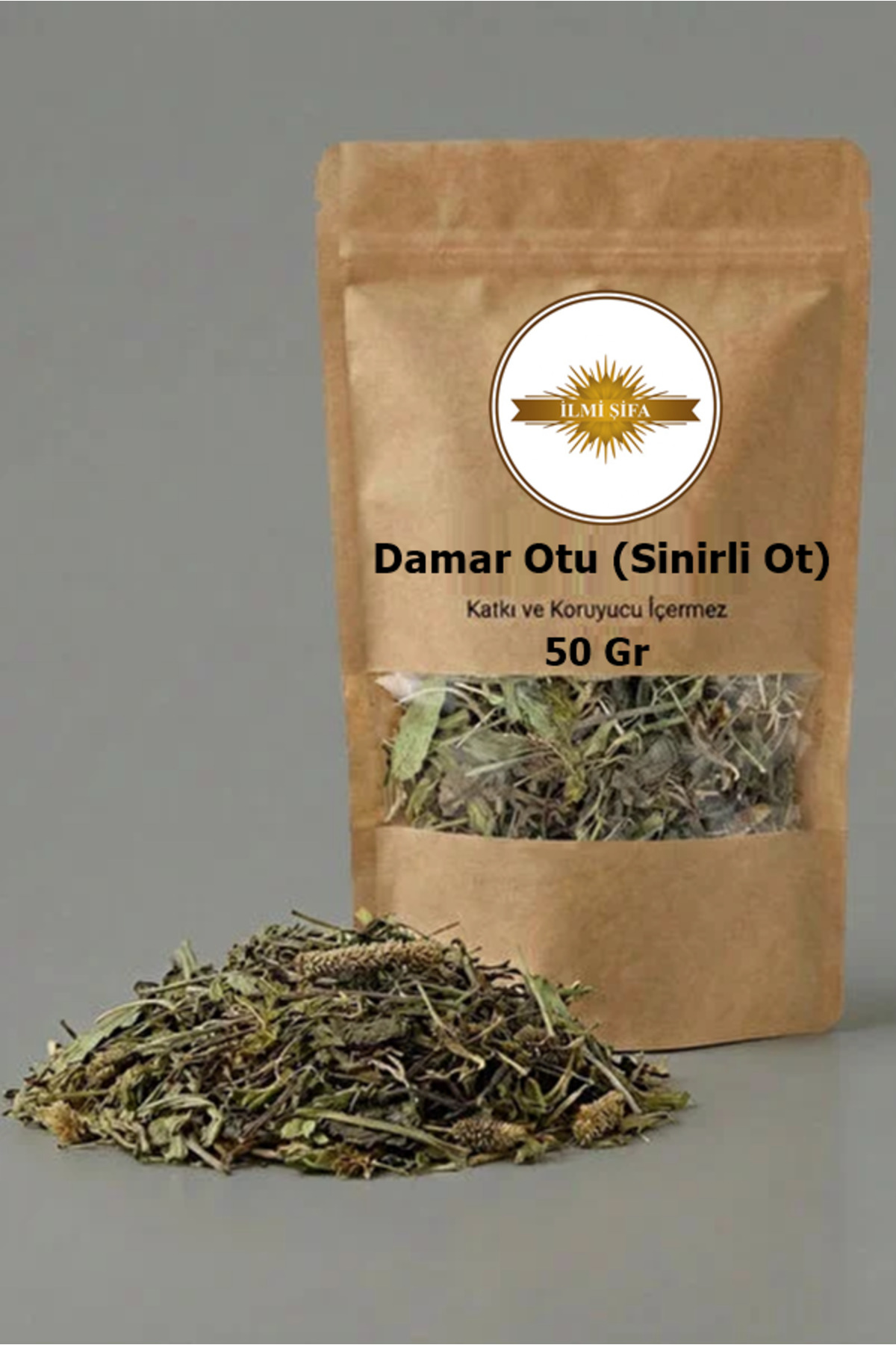 İLMİ ŞİFA Damar Otu - Sinirli Ot (Damar Otu – Bağa Otu – Plantago major) Doğal Kurutulmuş Bitki Çayı 50 Gr