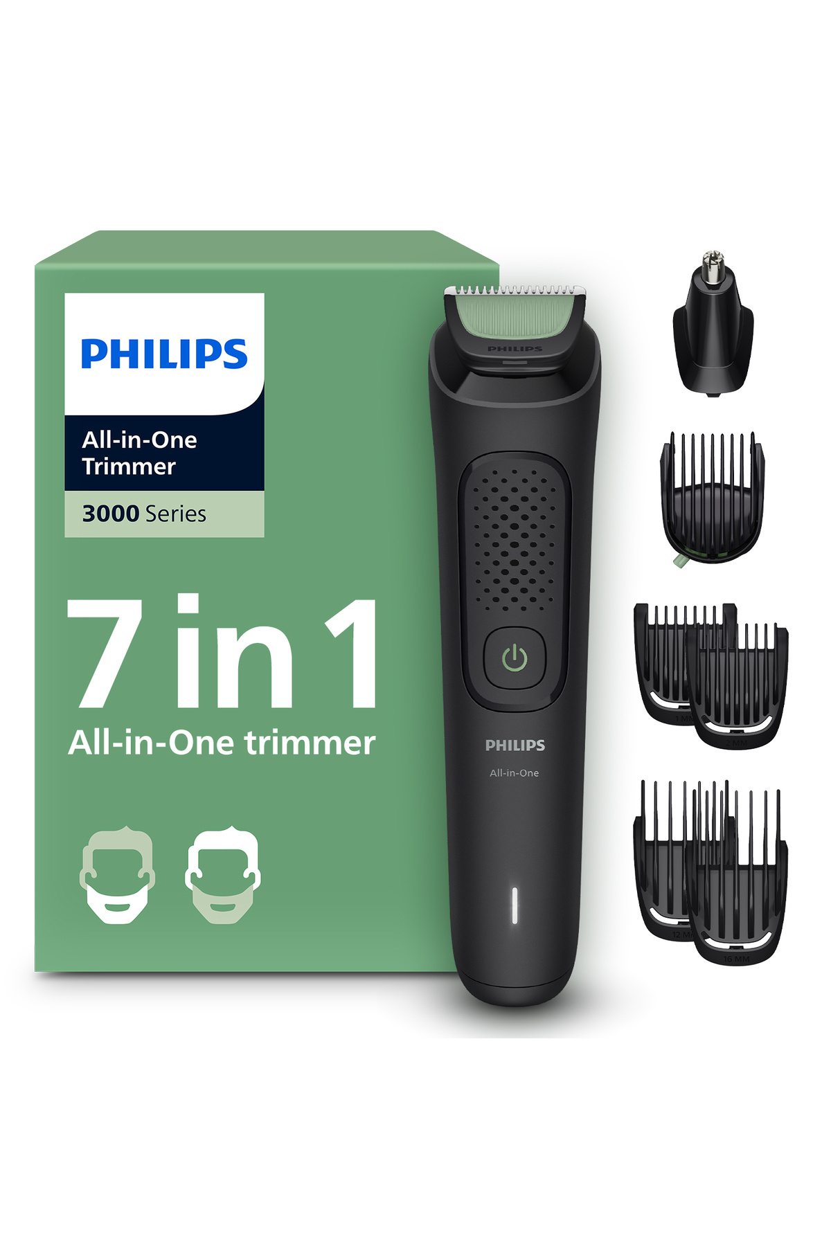 Philips 3000 Serisi 7in1, Erkek Bakım Seti, Yüz/Saç/Vücut Tıraş Makinesi, Islak /Kuru Kullanım, MG3930/15
