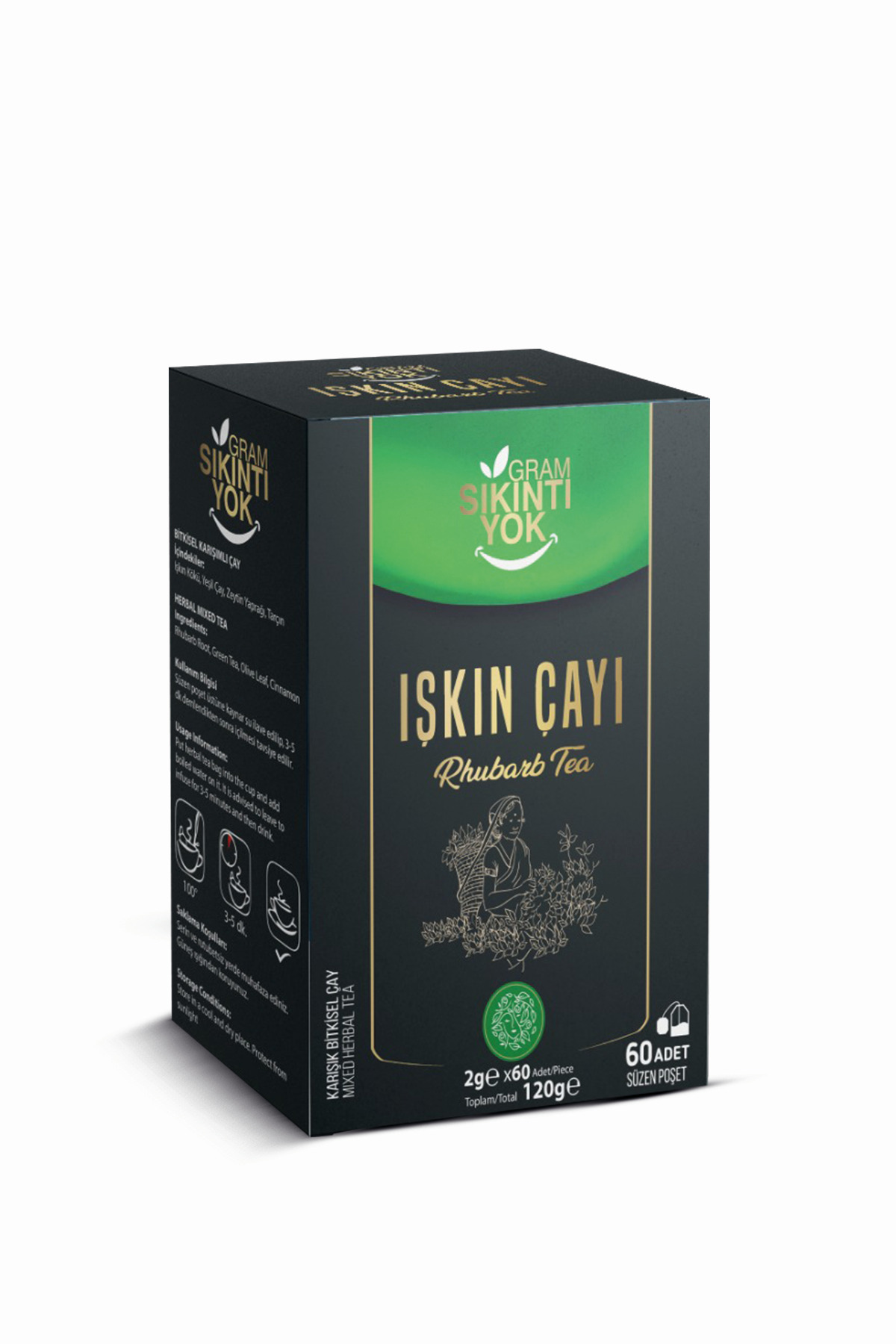 Gram Sıkıntı Yok Işkın Çayı Süzen Poşet Çay 60 Adet - Görsel 3