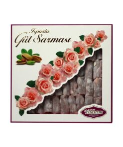 Yıldırım Şekerleme Yıldırım Gül Sarması Gül Lokumu Gül Aromalı Antep Fıstıklı Lokum 250 Gr