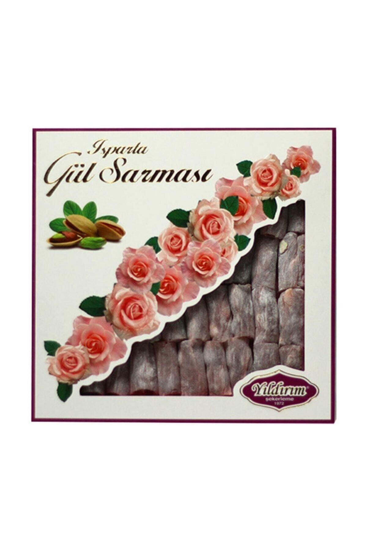Yıldırım Şekerleme Yıldırım Gül Sarması Gül Lokumu Gül Aromalı Antep Fıstıklı Lokum 250 Gr