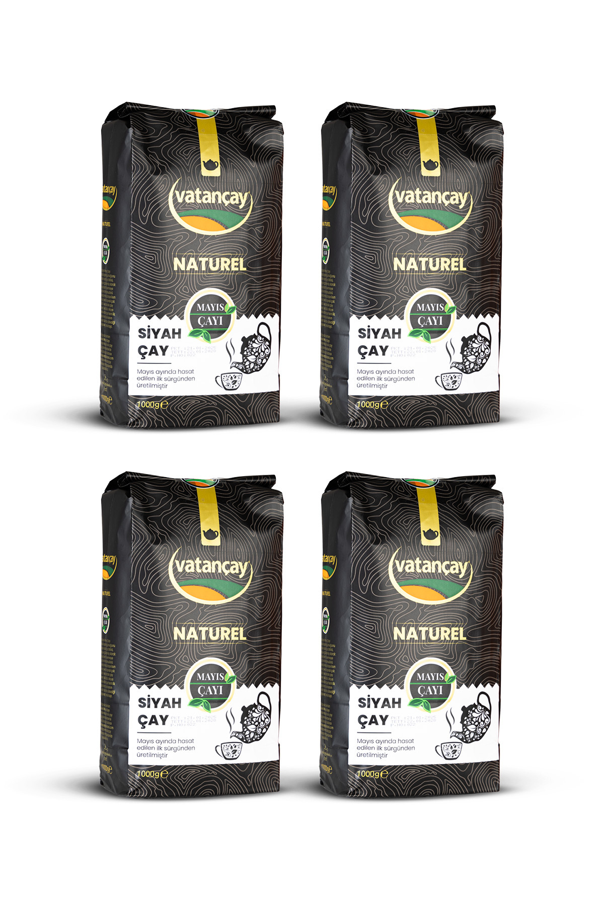 Vatan çay Siyah Naturel Çay Paket / Kampanya (4 PAKET SİYAH ÇAY 4000GR)