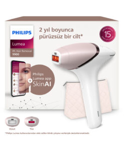 Philips Lumea 9900 Serisi BRI950/02 IPL Tüy Alma, SkinAI Uygulama, Vücut ve Yüz için 2 Başlık, Çanta