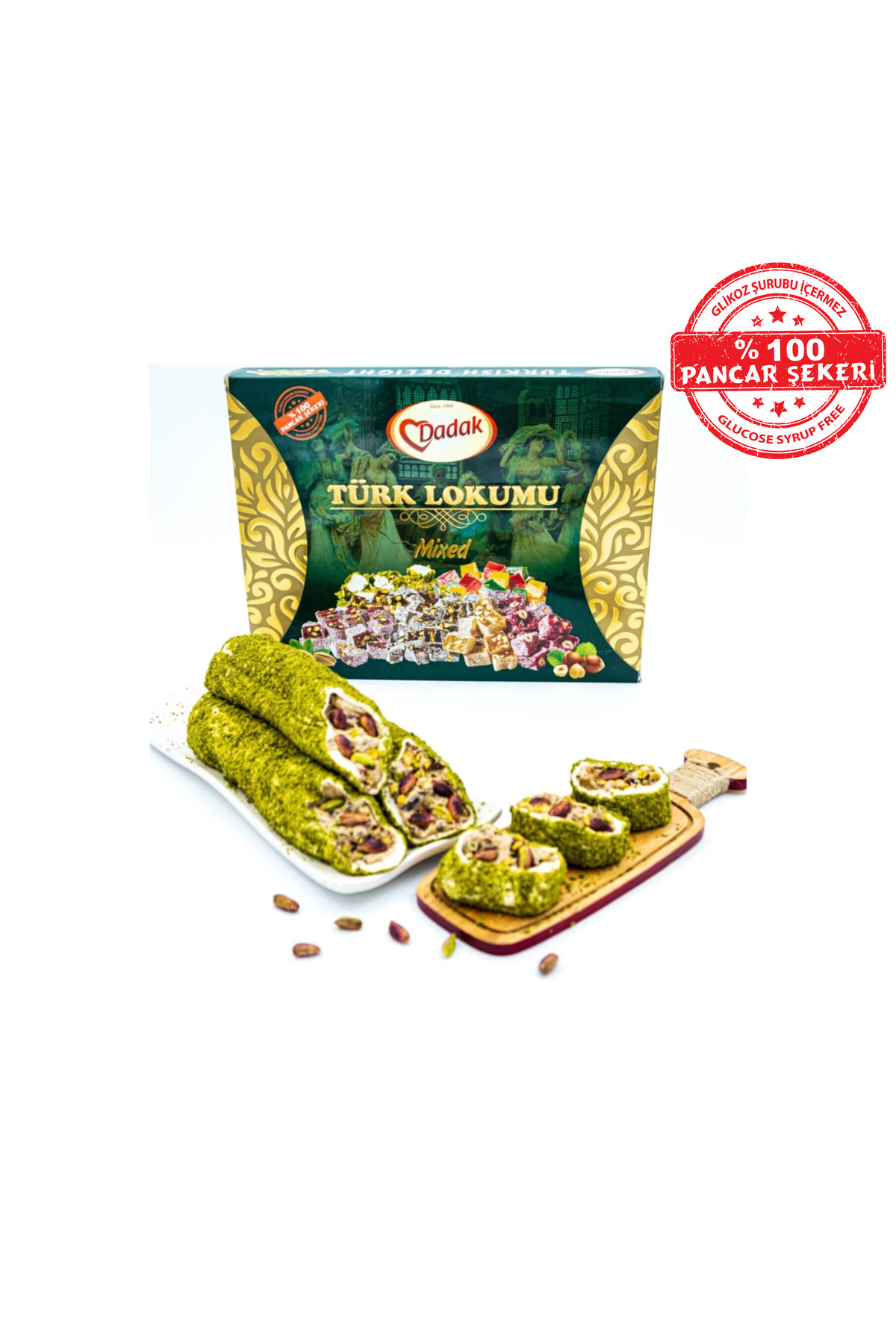Dadak Lokum ve Kuruyemiş Antep Fıstıklı Atom Lokum 200 gram - Görsel 3