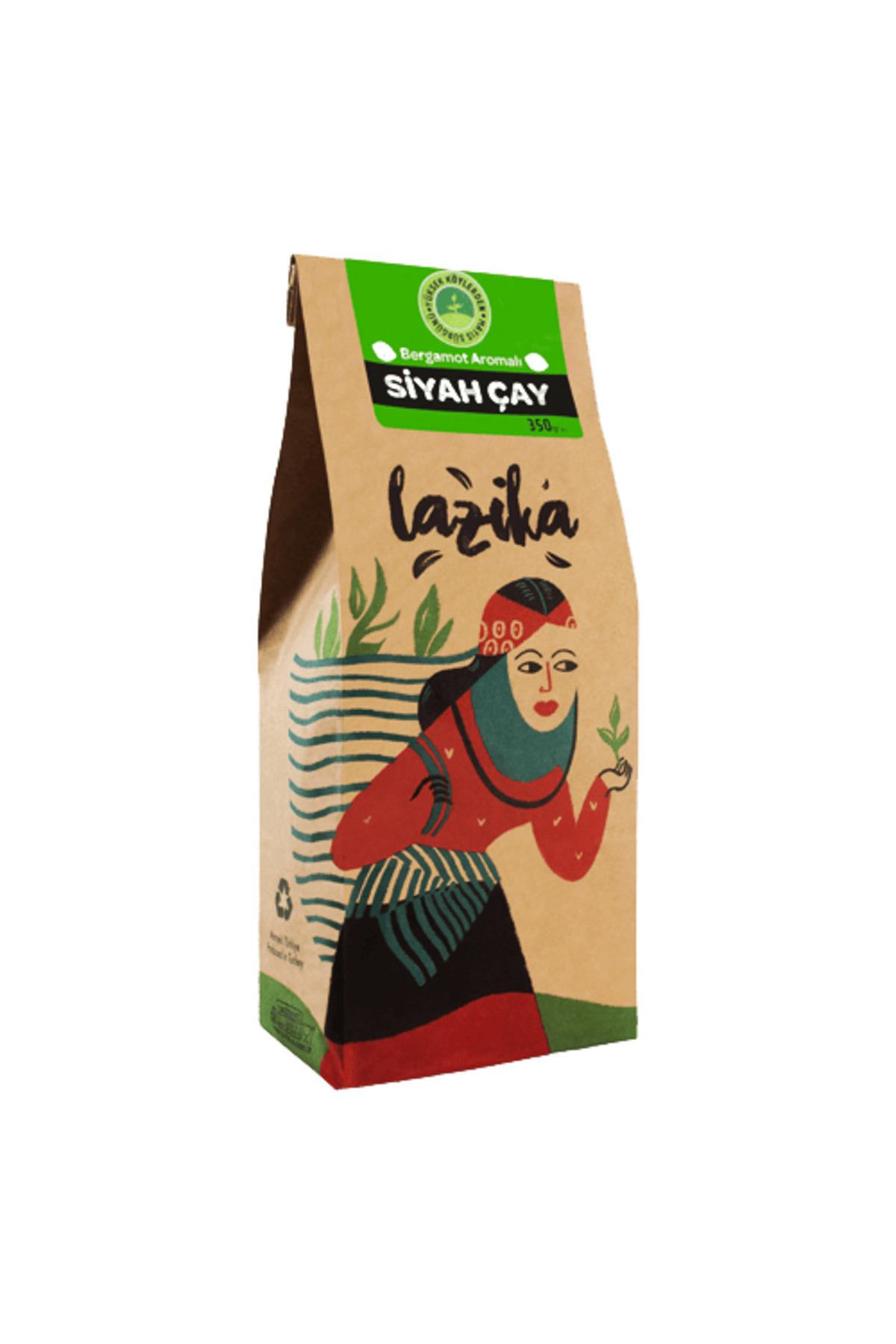 LAZİKA Bergamot Aromalı Siyah Çay (350 g)-Mayıs çayı,2.5 yaprak,Tozsuz çay,Çamlıhemşin çayı