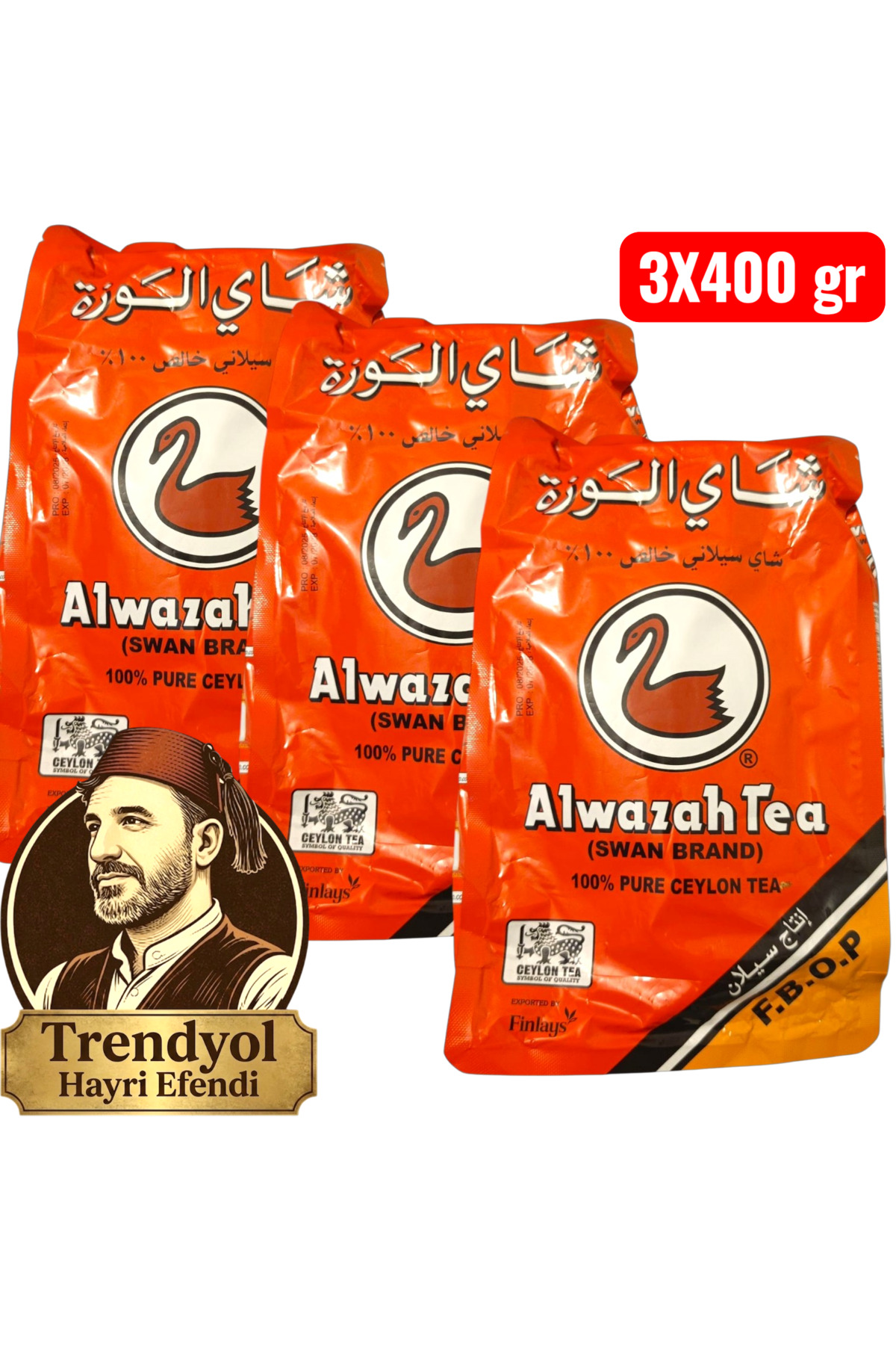 ALWAZAH TEA İthal Çay 400 gr 3'lü Paket